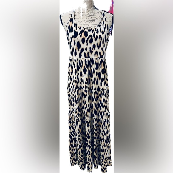 NWT INC Maxi Dress Animal Print; Spaghetti Strap Dress; NEW WITH TAGS; Medium - Picture 3 of 6